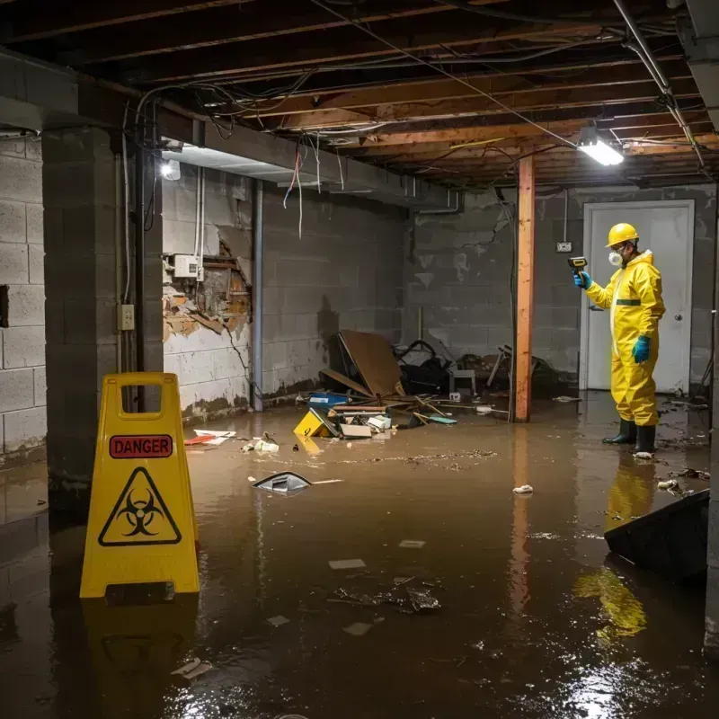 Flooded Basement Electrical Hazard in South Sanford, ME Property